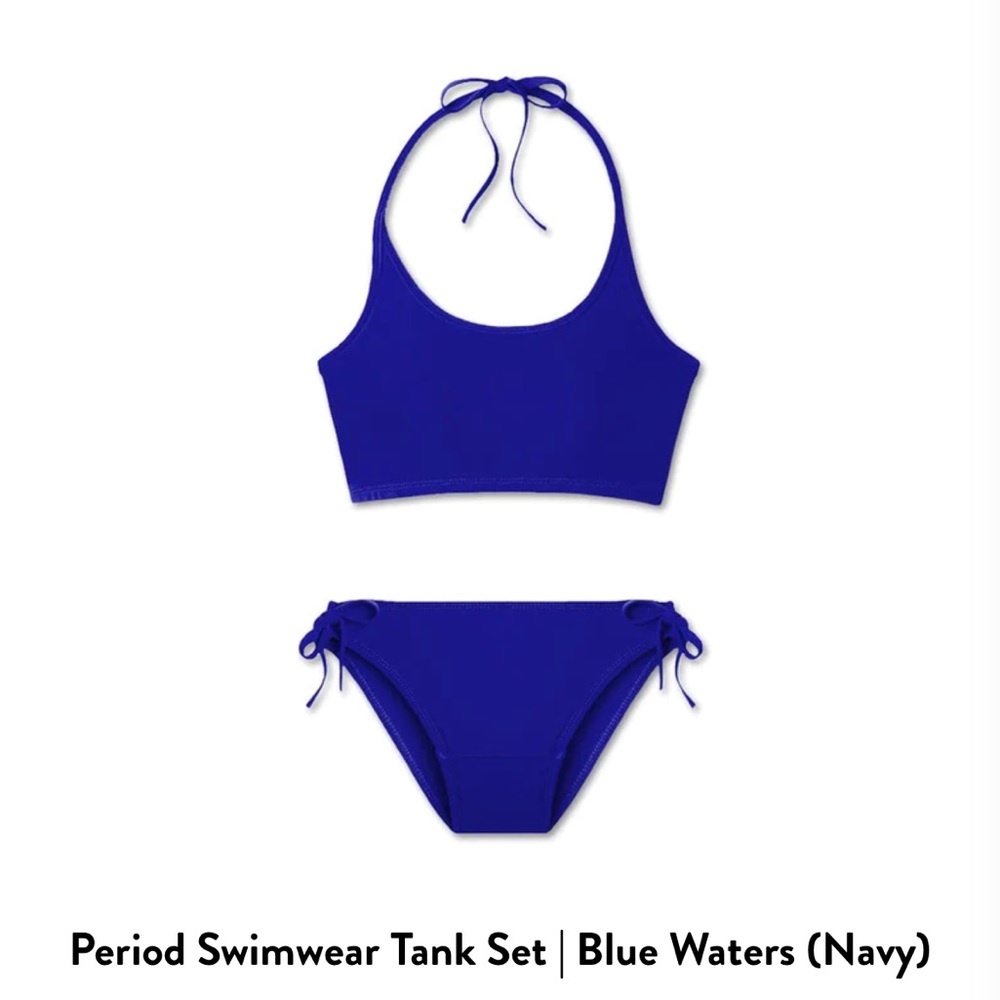 Ruby Period ~ Leak Proof Protection Tankini - Size Small - Blue Waters Color